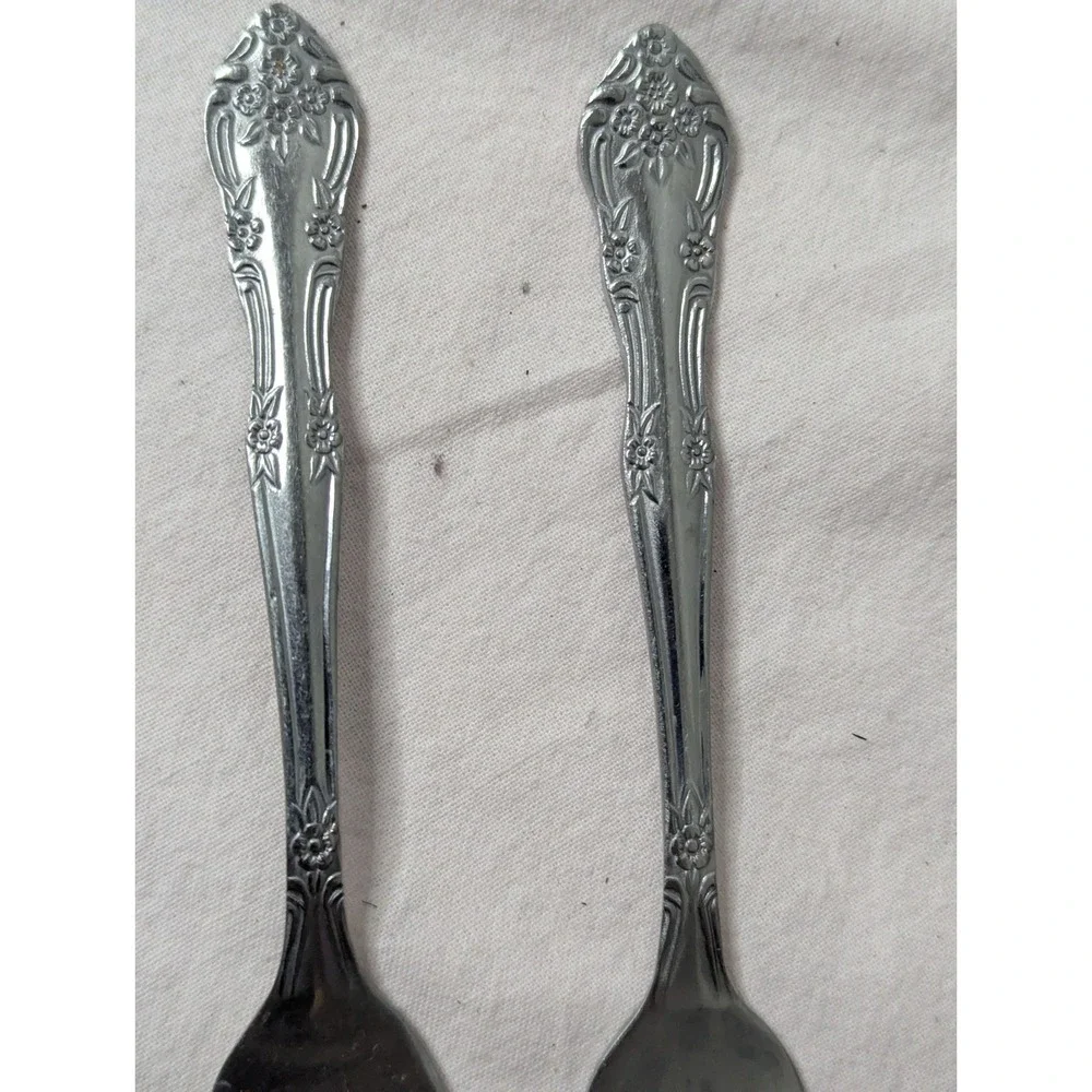 2 lot vintage Rogers Stainless 6.25